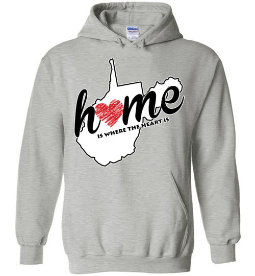 West Virginia Home. Adult. Hoodie
