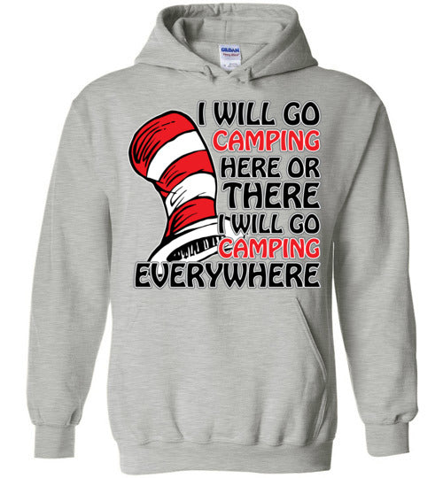 I will go camping. Adult. Hoodie