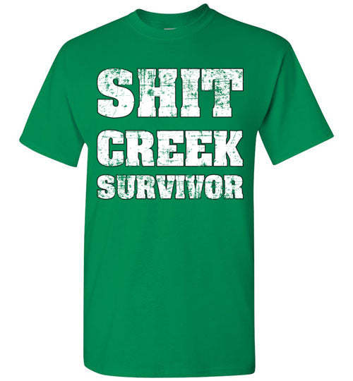 Shit Creek White. Adult. SS Tshirts