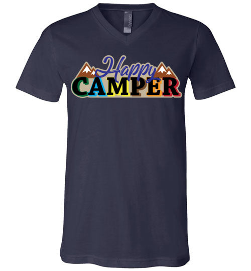 Happy Camper. Adult. Unisex Vneck