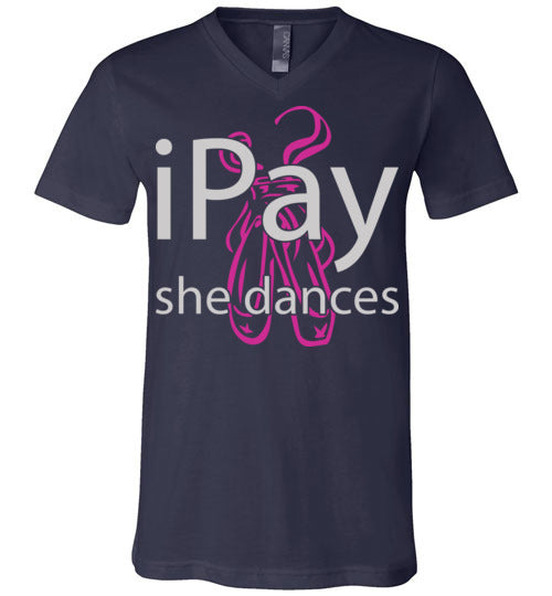 iPay she dances ballet. Adult. Unisex Vneck
