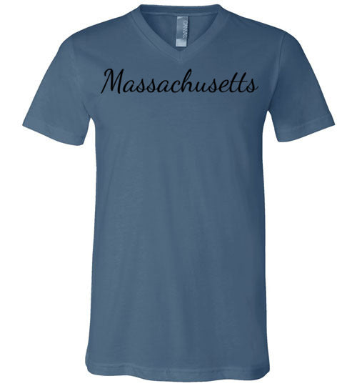 Massachusetts. Adult. Unisex Vneck