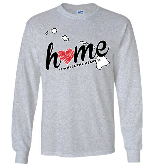 Hawaii Home. Adult. LS Tshirts