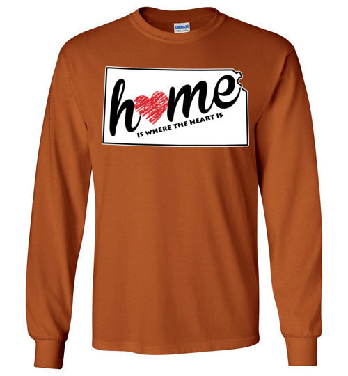 Kansas Home. Adult. LS Tshirt