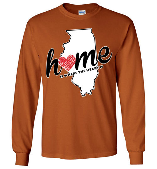 Illinois Home. Adult. LS Tshirt