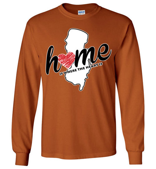 New Jersey Home. Adult. LS Tshirt