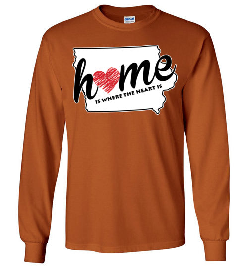 Iowa Home. Adult. LS Tshirt