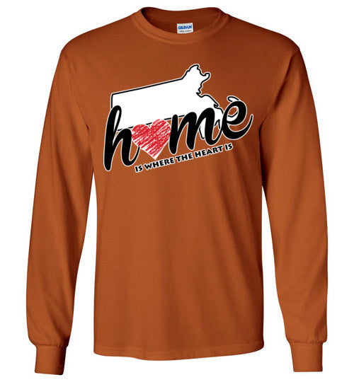 Massachusetts Home. Adult. LS Tshirt