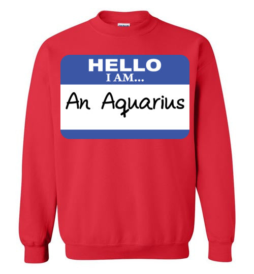 An Aquarius. Adult. Crewneck Sweatshirt
