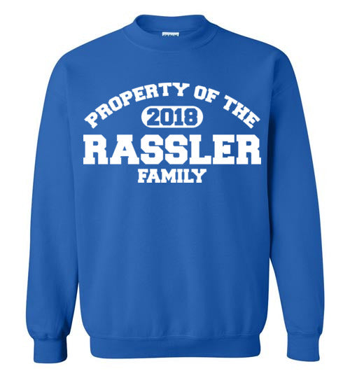 Property of Rassler. Adult. Crewneck