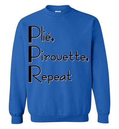 Plie Pirouette Repeat. Youth. Crewneck