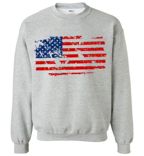 Distressed Flag. Youth. Crewneck