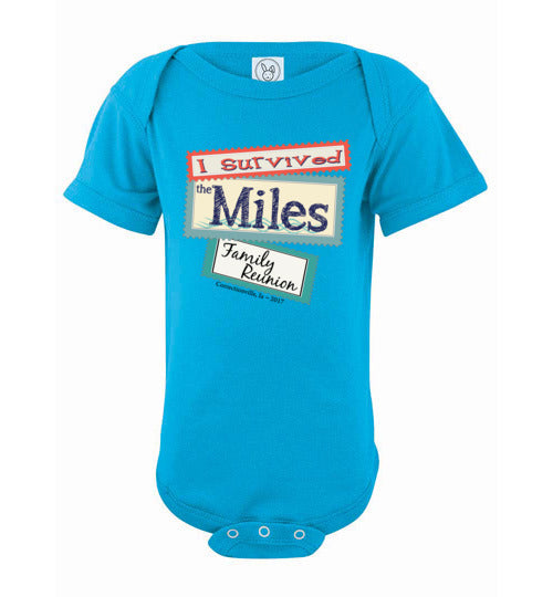 Reunion Stamps. Infant. SS Onesie