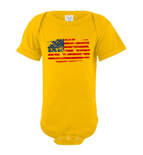 Distressed Flag. Infant. SS Onesie