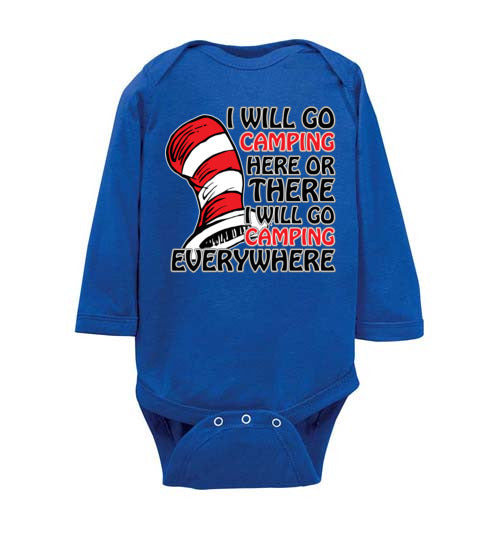 I will go camping. Infant. LS Onesie
