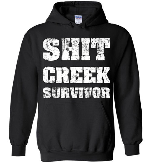 Shit Creek White. Adult. Hoodie