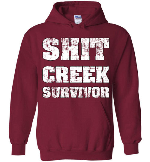 Shit Creek White. Adult. Hoodie