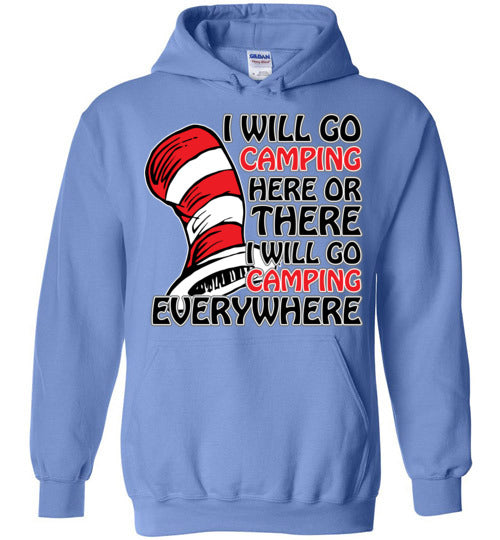 I will go camping. Adult. Hoodie
