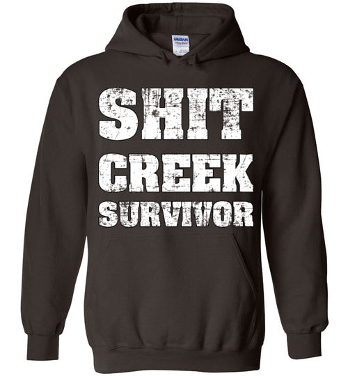 Shit Creek White. Adult. Hoodie