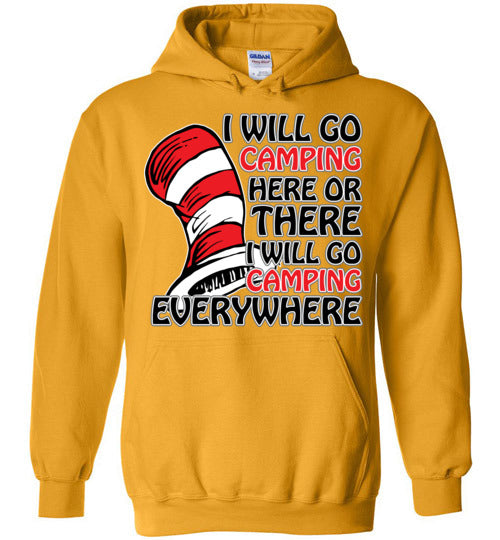 I will go camping. Youth. Hoodie