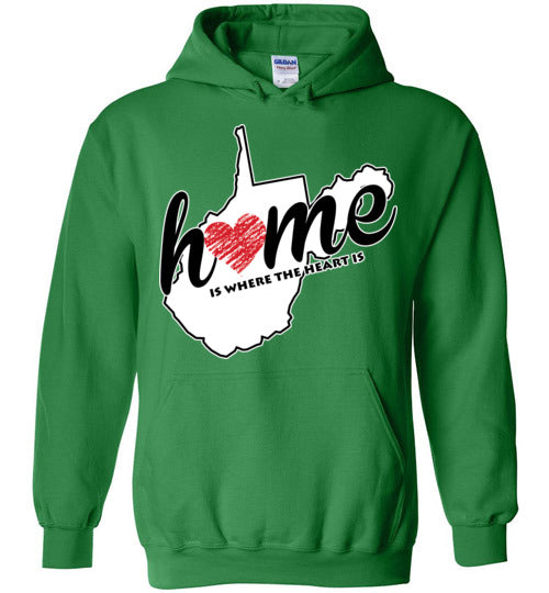 West Virginia Home. Adult. Hoodie
