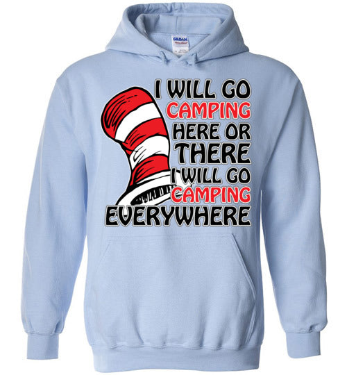 I will go camping. Adult. Hoodie