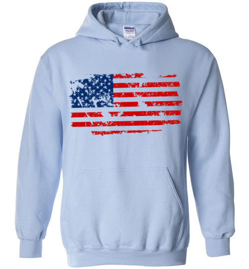 Distressed Flag. Adult. Hoodie
