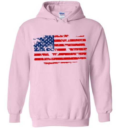 Distressed Flag. Adult. Hoodie