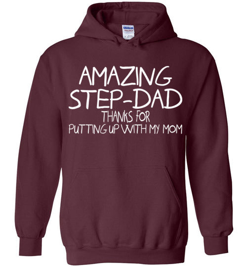 Amazing Step Dad. Gildan Heavy Blend Hoodie