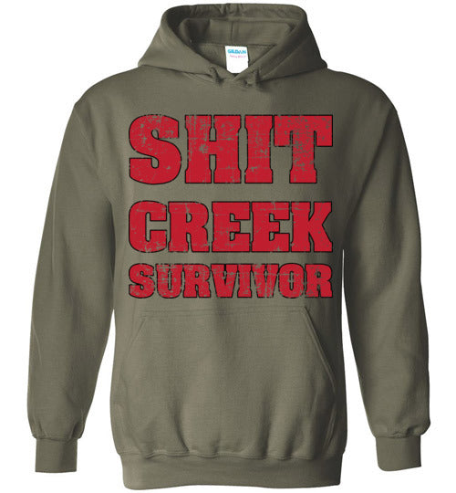 Shit Creek Red. Adult. Hoodie