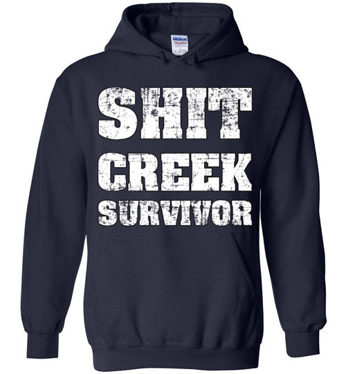 Shit Creek White. Adult. Hoodie