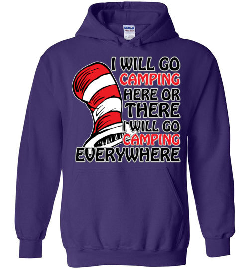I will go camping. Adult. Hoodie