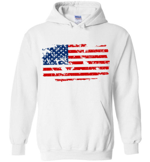 Distressed Flag. Adult. Hoodie