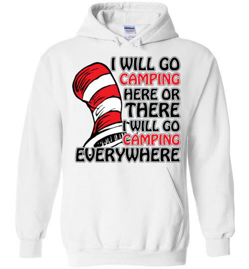 I will go camping. Adult. Hoodie