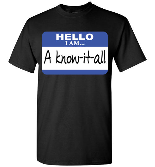 A know it all. Youth. SS Tshirt
