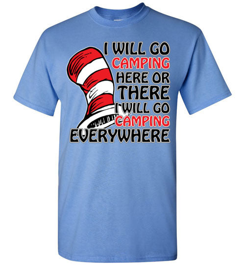 I will go camping. Adult. SS Tshirt