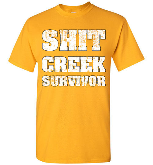 Shit Creek White. Adult. SS Tshirts