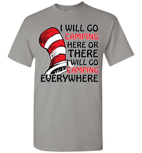 I will go camping. Adult. SS Tshirt