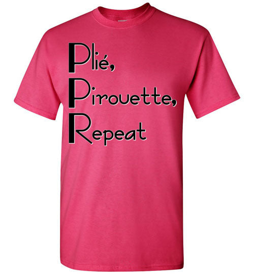 Plie Pirouette Repeat. Youth. SS Tshirt.