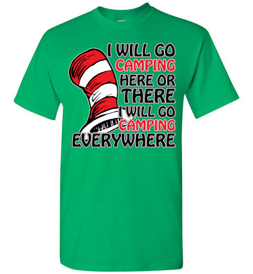 I will go camping. Adult. SS Tshirt