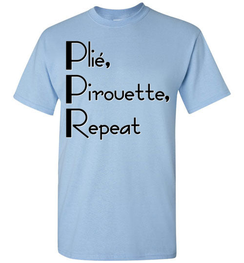 Plie Pirouette Repeat. Youth. SS Tshirt.