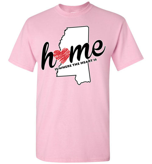 Mississippi Home. Adult. SS Tshirts