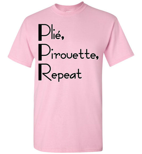 Plie Pirouette Repeat. Youth. SS Tshirt.