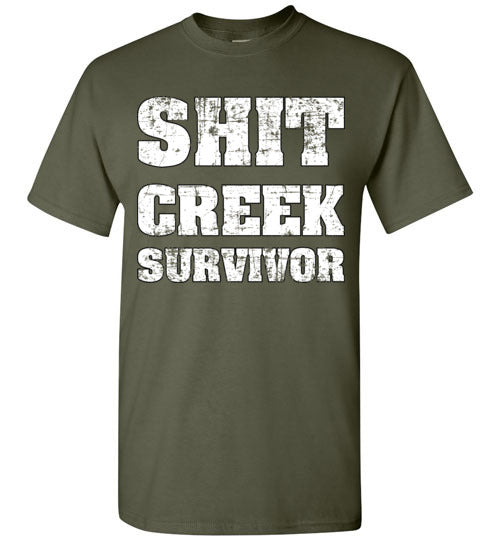 Shit Creek White. Adult. SS Tshirts