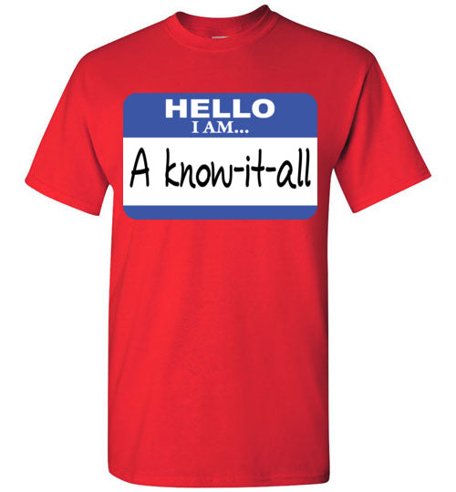 A know it all. Youth. SS Tshirt