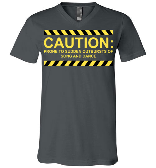 Caution, Song and Dance. Adult. Unisex Vneck
