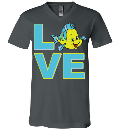 Love Flounder. Adult. Unisex Vneck