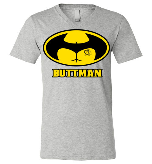 Buttman Heart. Adult. Unisex Vneck