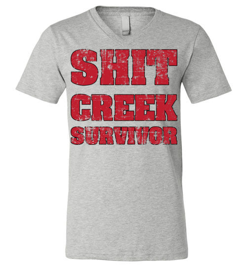 Shit Creek Red. Adult. Unisex Vneck
