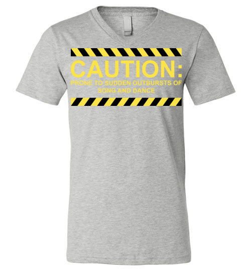 Caution, Song and Dance. Adult. Unisex Vneck